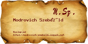 Modrovich Szebáld névjegykártya